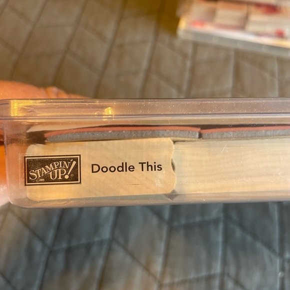 3/$15 NWOT Stampin' Up! "Doodle This" set of 5 rubber stamps floral arts  crafts - Picture 3 of 5